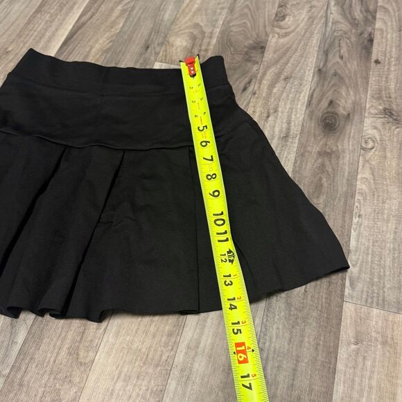 Dolls Kill French Kiss black pleated mini skirt with shorts - Picture 4 of 7